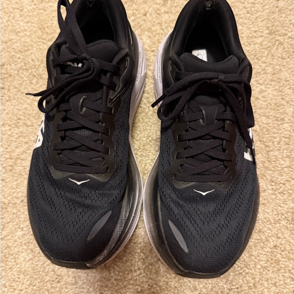 HOKA Bondi 8, Black Athletic Running Shoes